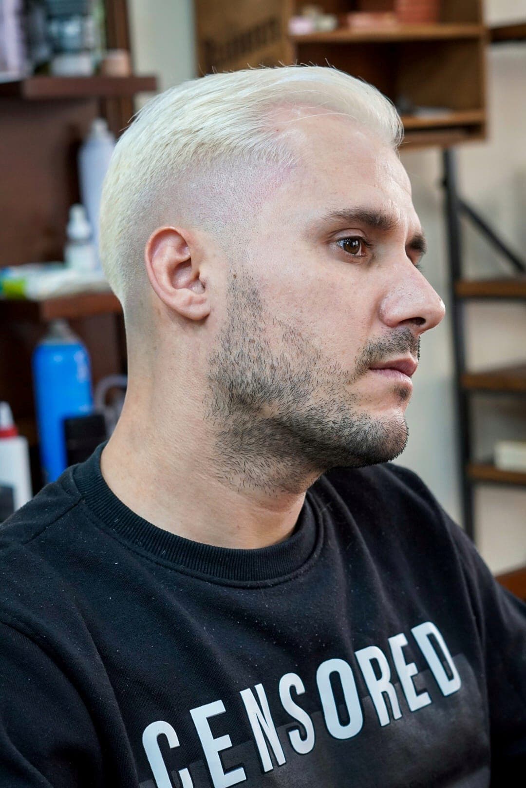 Detalle de recorte de barba